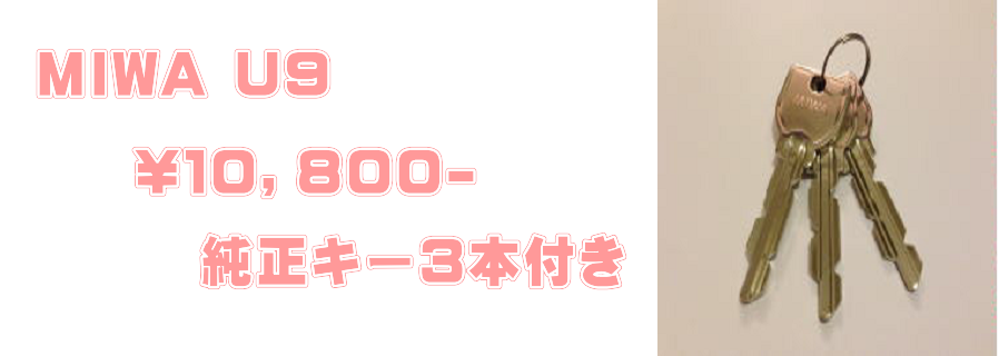 MIWA U9 ギザギザの鍵